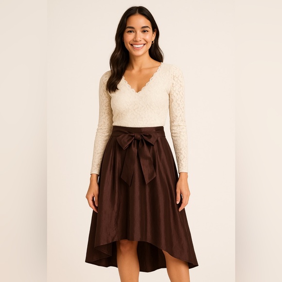 Tauchme Dresses & Skirts - Bow A-Line Skirt with Elegant Detail